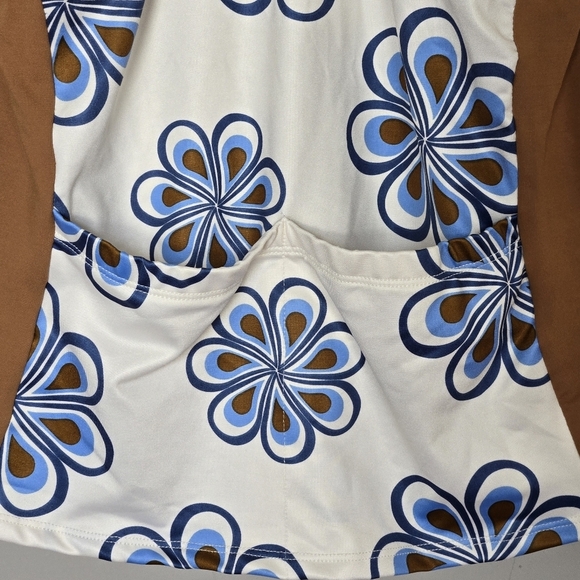 Descente Retro Y2K Boho Floral Cycling Tank Running Biking Workout Racerback XL - Picture 5 of 9